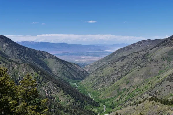 Θέα Tooele Από Oquirrh Βουνά Κατά Μήκος Wasatch Μπροστά Βραχώδη — Φωτογραφία Αρχείου