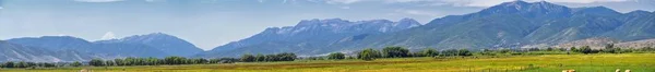Панорамний Краєвид Вид Хевер Utah County Вид Спинках Маунт Timpanogos — стокове фото