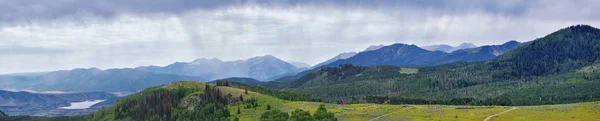 Guardsman Passe Vistas Panorâmica Paisagem Passagem Midway Heber Valley Longo — Fotografia de Stock