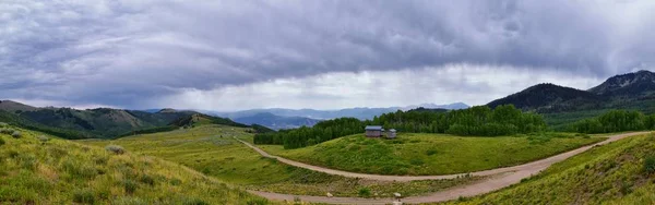 Gardist Pass Över Panoramic Landscape Pass Midway Och Heber Dal — Stockfoto