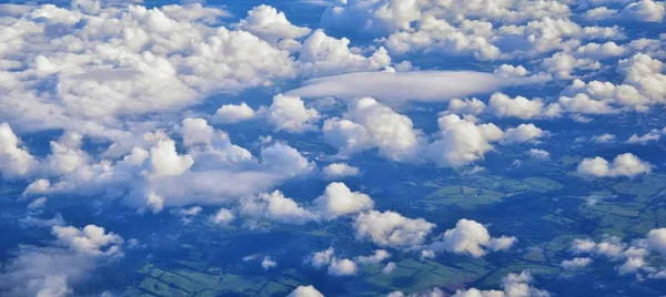 Εναέρια Άποψη Cloudscape Πάνω Από Midwest Κρατών Πτήση Πάνω Από — Φωτογραφία Αρχείου