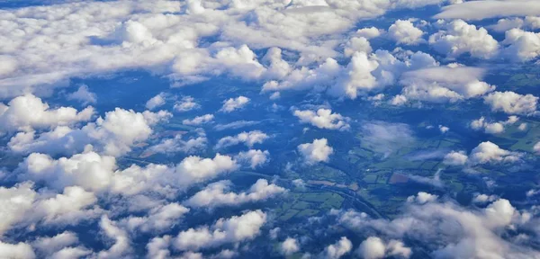 Vista Aérea Paisagem Sobre Estados Centro Oeste Voo Sobre Colorado — Fotografia de Stock