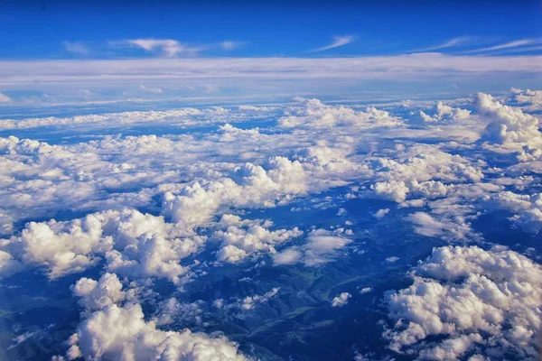 Vista Aérea Cloudscape Sobre Estados Del Medio Oeste Vuelo Sobre — Foto de Stock