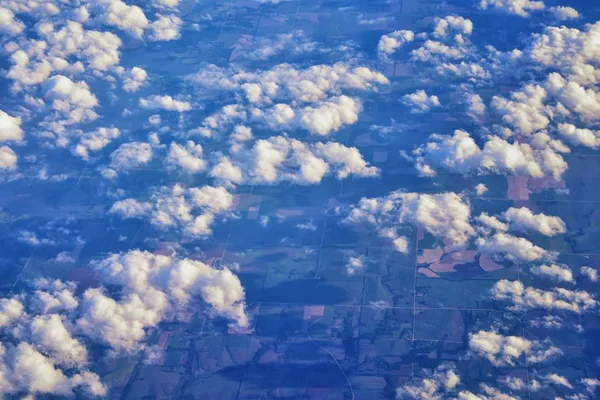 Cloudscape Légifelvételek Középnyugati Állam Feletti Repülés Colorado Kansas Missouri Illinois — Stock Fotó