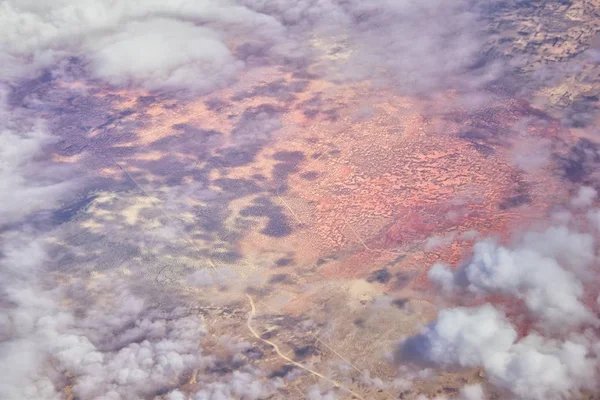 Aerial Cloudscape Vista Stati Del Midwest Volo Colorado Kansas Missouri — Foto Stock