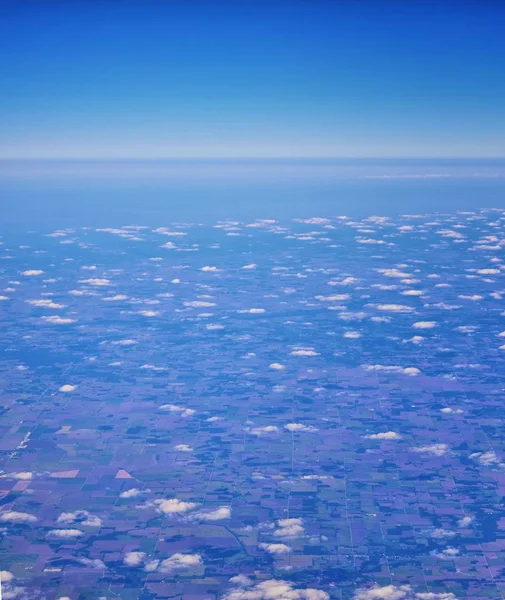 Vue Aérienne Cloudscape Dessus Des États Midwest Vol Dessus Colorado — Photo