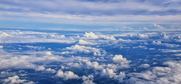 Aerial Cloudscape View Midwest States Flight Colorado Kansas Missouri Illinois — Stock Photo, Image