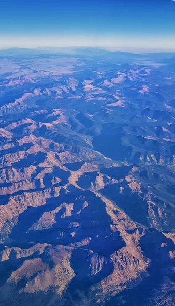 Sonbahar Sırasında Colorado Utah Üzerinden Uçakla Havadan Görünümü Topografik Rocky — Stok fotoğraf