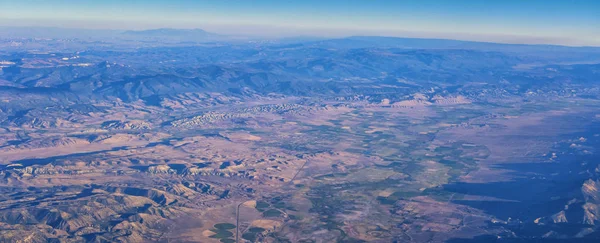 Sonbahar Sırasında Colorado Utah Üzerinden Uçakla Havadan Görünümü Topografik Rocky — Stok fotoğraf