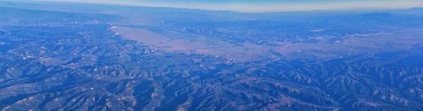 Légifelvételek Topográfiai Sziklás Hegyi Tájak Járaton Colorado Utah Ősz Folyamán — Stock Fotó