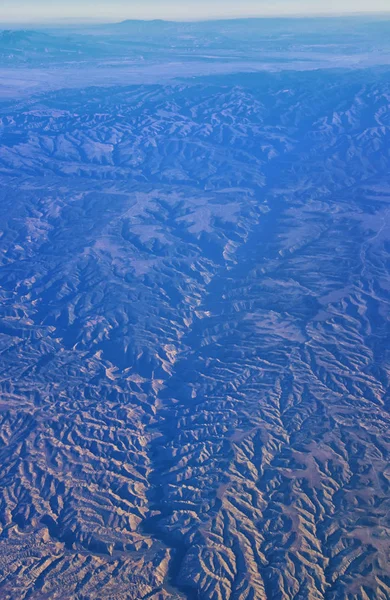 Légifelvételek Topográfiai Sziklás Hegyi Tájak Járaton Colorado Utah Ősz Folyamán — Stock Fotó