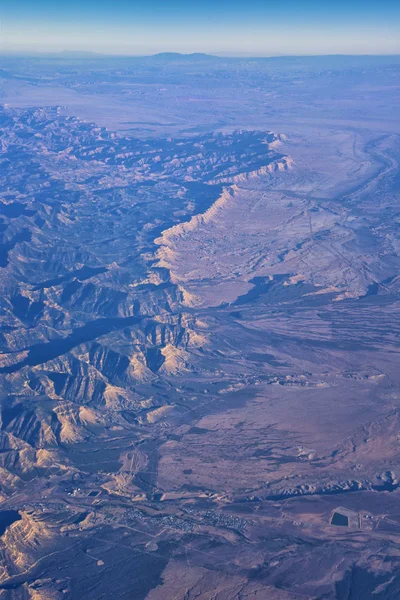 Vista Aérea Das Paisagens Topográficas Montanha Rochosa Voo Sobre Colorado — Fotografia de Stock