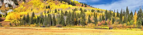 Silver Lake Solitude Brighton Ski Resort Big Cottonwood Canyon Panoramic — Stock Photo, Image