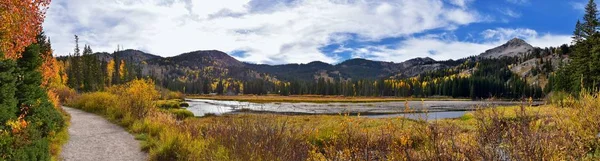 Silver Lake Solitude Brighton Ski Resort Big Cottonwood Canyon Panoramic — Stock Photo, Image