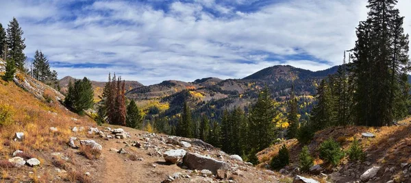 Silver Lake Solitude Brighton Ski Resort Big Cottonwood Canyon Panoramic — Stock Photo, Image