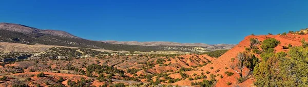 Panorama Paisajes Vistas Desde Road Flaming Gorge National Recreation Área — Foto de Stock