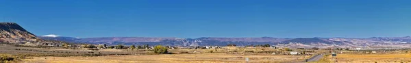 Panorama Landscapes Views Road Flaming Gorge National Recreation Area Reservoir — Stock Photo, Image