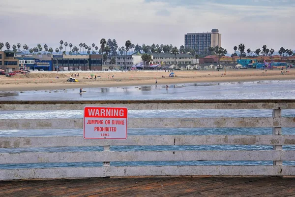 Vista Desde Mission Beach San Diego Muelles Jetty Arena Alrededor — Foto de Stock