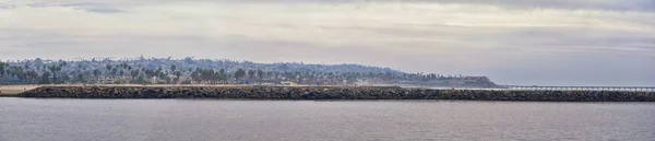 Vedere Mission Beach Din San Diego Piers Jetty Nisip Jurul — Fotografie, imagine de stoc