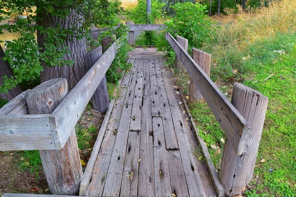 Views Jordan River Trail Pedestrian Train Track Bridge Surrounding Trees — Stock Photo, Image