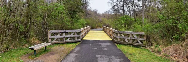 Widok Mosty Drogi Wzdłuż Shelby Dna Greenway Naturalny Obszar Cumberland — Zdjęcie stockowe