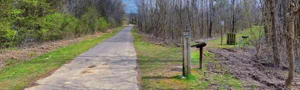 Uitzicht Natuur Paden Langs Shelby Bodems Greenway Natuurgebied Cumberland River — Stockfoto