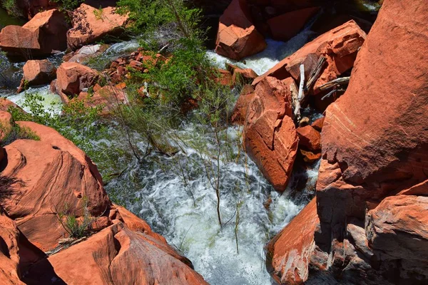 Vistas Cachoeiras Gunlock State Park Reservoir Falls Gunlock Utah Por — Fotografia de Stock