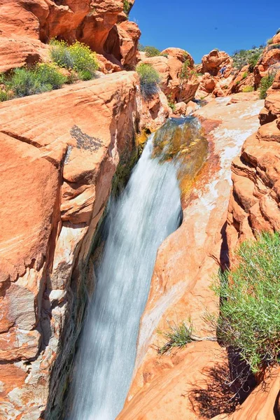 Utsikt Över Vattenfall Vid Gunlock State Park Reservoir Falls Gunlock — Stockfoto