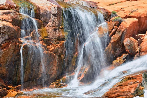 Pohled Vodopády Státního Parku Gunlock Falls Gunlocku Utahu Svatého Jiří — Stock fotografie