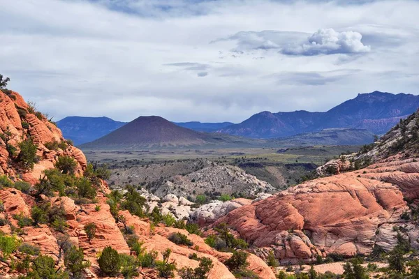Views from the Lower Sand Cove trail to the Vortex formation, by Snow Canyon State Park in the Red Cliffs National Conservation Area, by Gunlock and St George, Utah, United States.