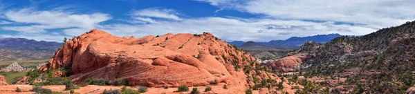 View Lower Sand Cove Trail Vortex Formation Snow Canyon State — стоковое фото