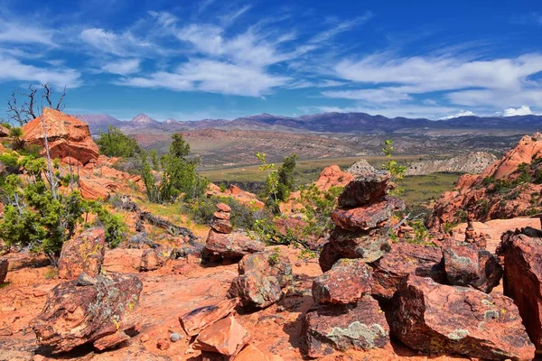 Widoki Dolnego Piasku Cove Szlak Formacji Vortex Przez Snow Canyon — Zdjęcie stockowe