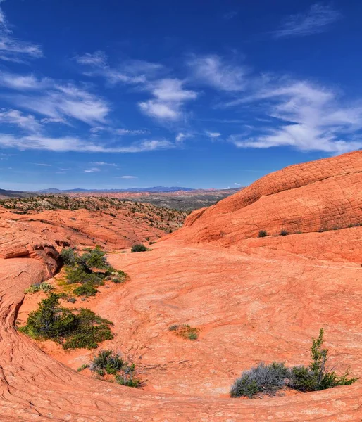 Widoki Dolnego Piasku Cove Szlak Formacji Vortex Przez Snow Canyon — Zdjęcie stockowe