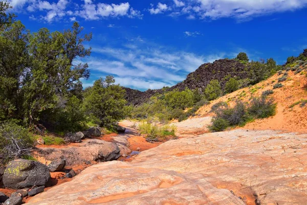 Widoki Dolnego Piasku Cove Szlak Formacji Vortex Przez Snow Canyon — Zdjęcie stockowe