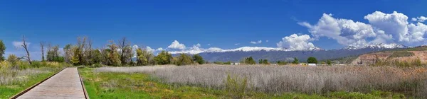 Jordan River Parkway Trail Redwood Trailhead Gränsar Till Legacy Parkway — Stockfoto