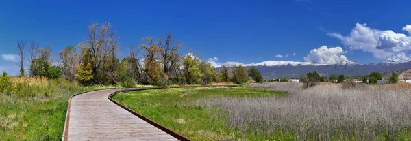 Jordan River Parkway Trail Redwood Trailhead Graniczy Legacy Parkway Trail — Zdjęcie stockowe