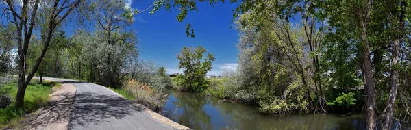 Dálnice Jordán River Trasa Redwoodské Stezky Sousedící Pěšinou Pro Starší — Stock fotografie