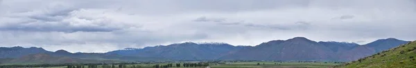 Montanhas Sawtooth Paisagem Florestal Nacional Panorama Tempestuoso Sul Direção Vale — Fotografia de Stock