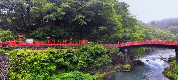 Ponte Shinkyo Sobre Rio Daiwa Nikko Fora Tóquio Japão Verão — Fotografia de Stock