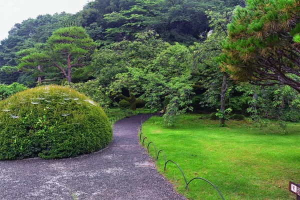 Traditional Japanese Gardens Public Parks Tokyo Japan Views Stone Lanterns — Stock Photo, Image