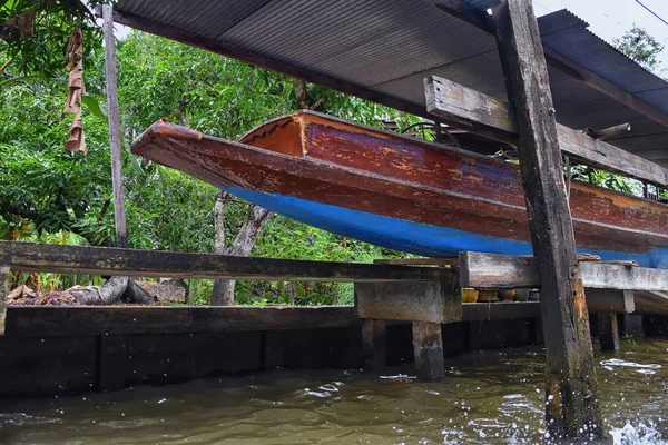 Lebegő Piac Bangkok Thaiföld Damnoen Saduak Kilátás Túra Hajó Helyi — Stock Fotó