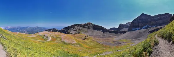 Timpanogos Túraútvonal Táj Kilátás Uinta Wasatch Cache Nemzeti Erdő Körül — Stock Fotó