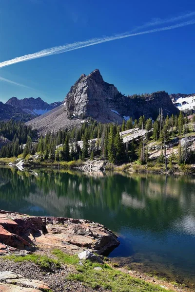 Vue Panoramique Sur Sentier Randonnée Lac Blanche Wasatch Front Rocky — Photo