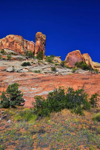 Lower Calf Creek Falls Vistas Trilha Caminhadas Grand Staircase Escalante — Fotografia de Stock