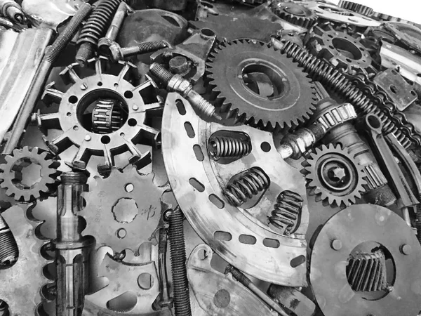 engine gears as an abstract industrial or machine background, tool set