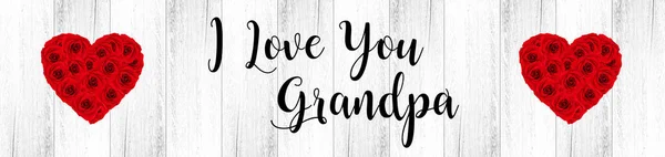 Handwritten Happy Grandfather Day Typography Lettering Poster Celebration Quote White — Stock Photo, Image