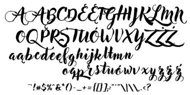 Lettering için Calligraphic Vintage El Yazısı vektör Font. Trendy Retro Kaligrafi Script. Tasarım vektör doğrusal Font Başlık Başlık Başlık Başlık Logo Monogram - Wektor 