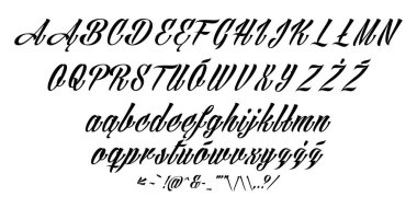 Lettering için Calligraphic Vintage El Yazısı vektör Font. Trendy Retro Kaligrafi Script. Tasarım vektör doğrusal Font Başlık Başlık Başlık Başlık Logo Monogram - Wektor 