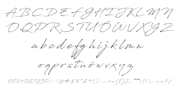 Caligrafía Vintage Vector Escrito Mano Fuente Para Letras Guión Caligrafía — Archivo Imágenes Vectoriales