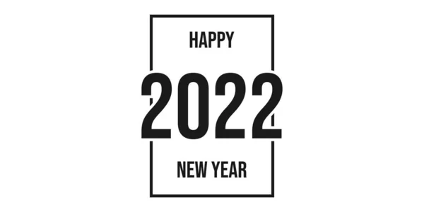 Napis Zaokrągloną Czcionką 2022 Tle Projekt Graficzny Słowami Szczęśliwego Nowego — Zdjęcie stockowe